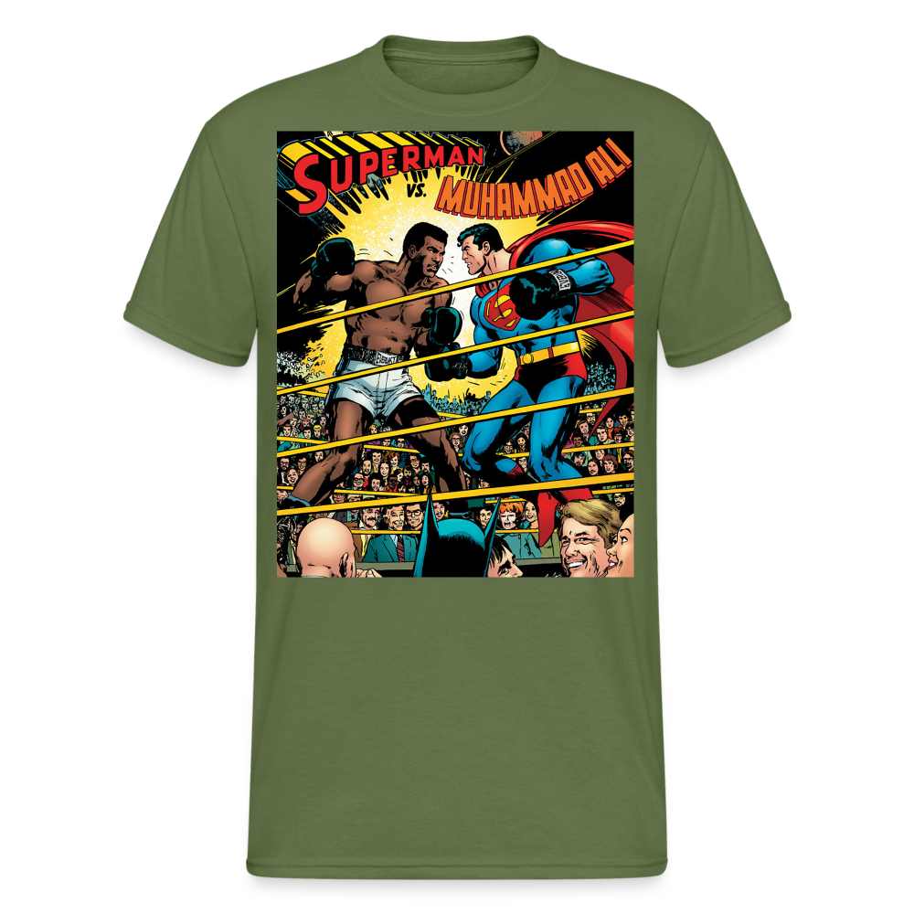 Fashion Herren Superman Mohammad Ali 3D T-Shirt Nerd Unisex Streetwear - Militärgrün