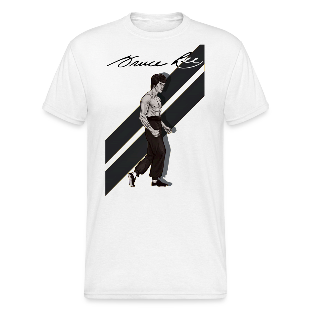 3D-T-Shirt Unisex Streetwear Fashion Kung Fu Super Star Bruce Lee - weiß