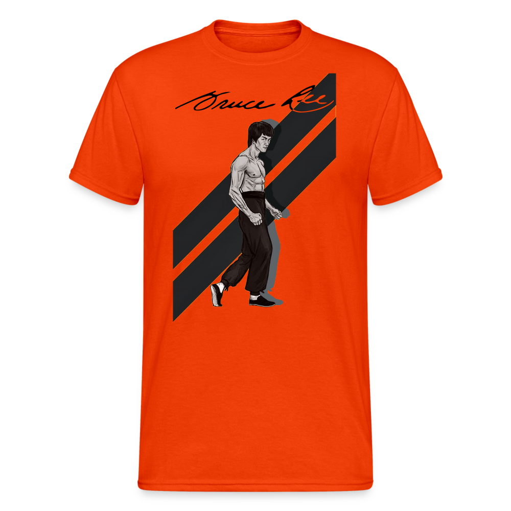 3D-T-Shirt Unisex Streetwear Fashion Kung Fu Super Star Bruce Lee - kräftig Orange