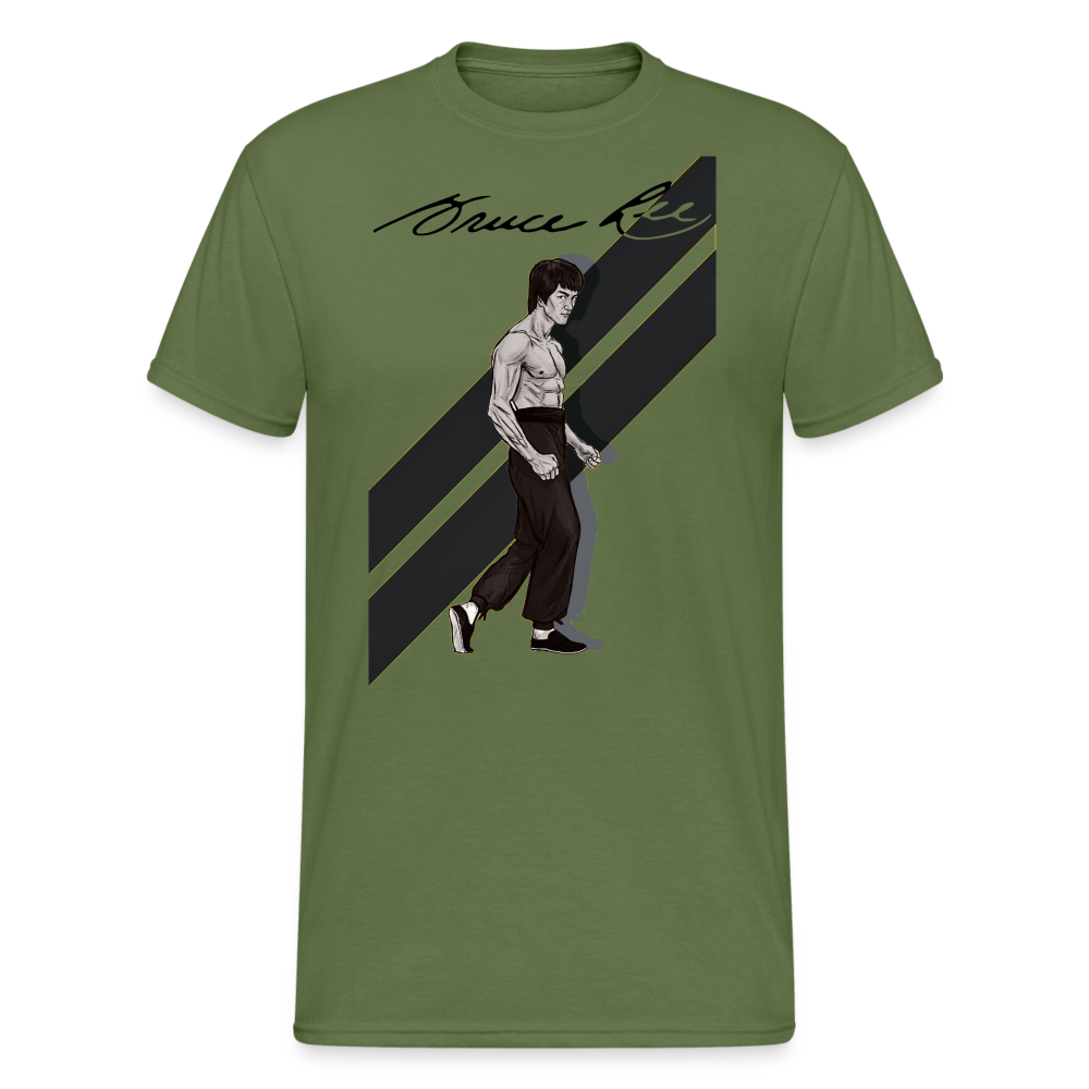 3D-T-Shirt Unisex Streetwear Fashion Kung Fu Super Star Bruce Lee - Militärgrün