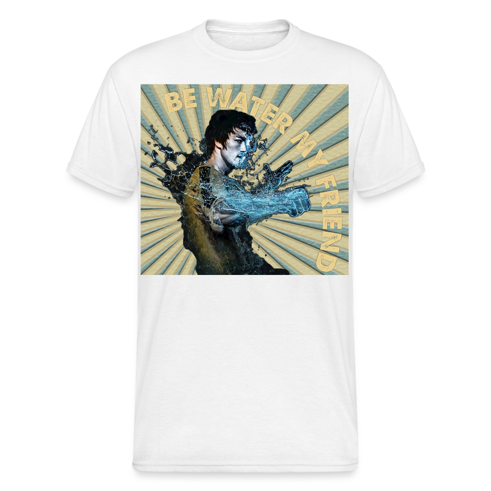 Unisex 3D-T-Shirt Streetwear Fashion Kung Fu Super Star Bruce Lee - weiß