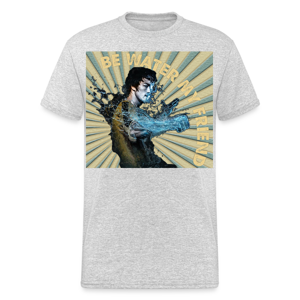 Unisex 3D-T-Shirt Streetwear Fashion Kung Fu Super Star Bruce Lee - Grau meliert