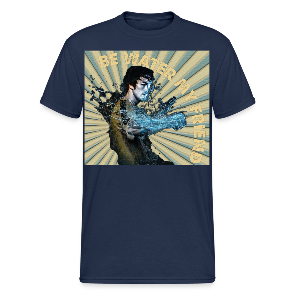 Unisex 3D-T-Shirt Streetwear Fashion Kung Fu Super Star Bruce Lee - Navy