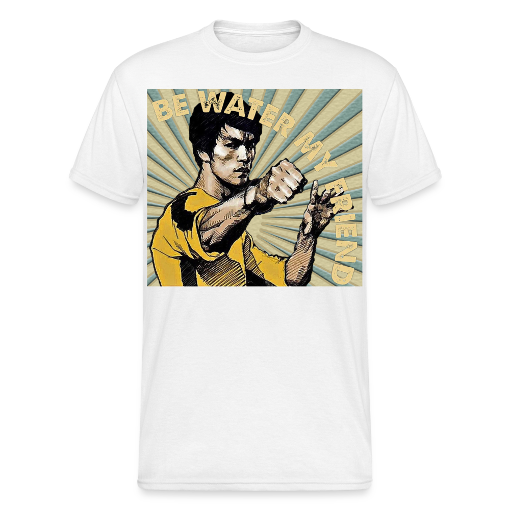 3D-T-Shirt Unisex Streetwear Fashion Kung Fu Super Star Bruce Lee - weiß