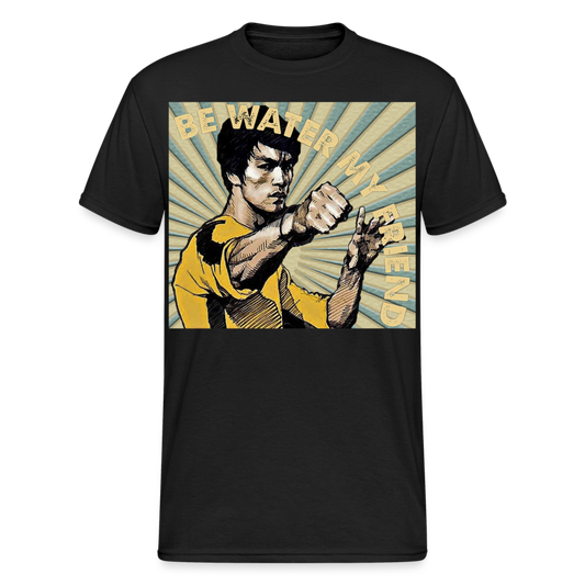 3D-T-Shirt Unisex Streetwear Fashion Kung Fu Super Star Bruce Lee - Schwarz