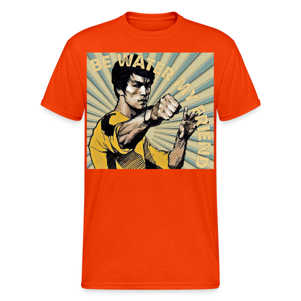 3D-T-Shirt Unisex Streetwear Fashion Kung Fu Super Star Bruce Lee - kräftig Orange
