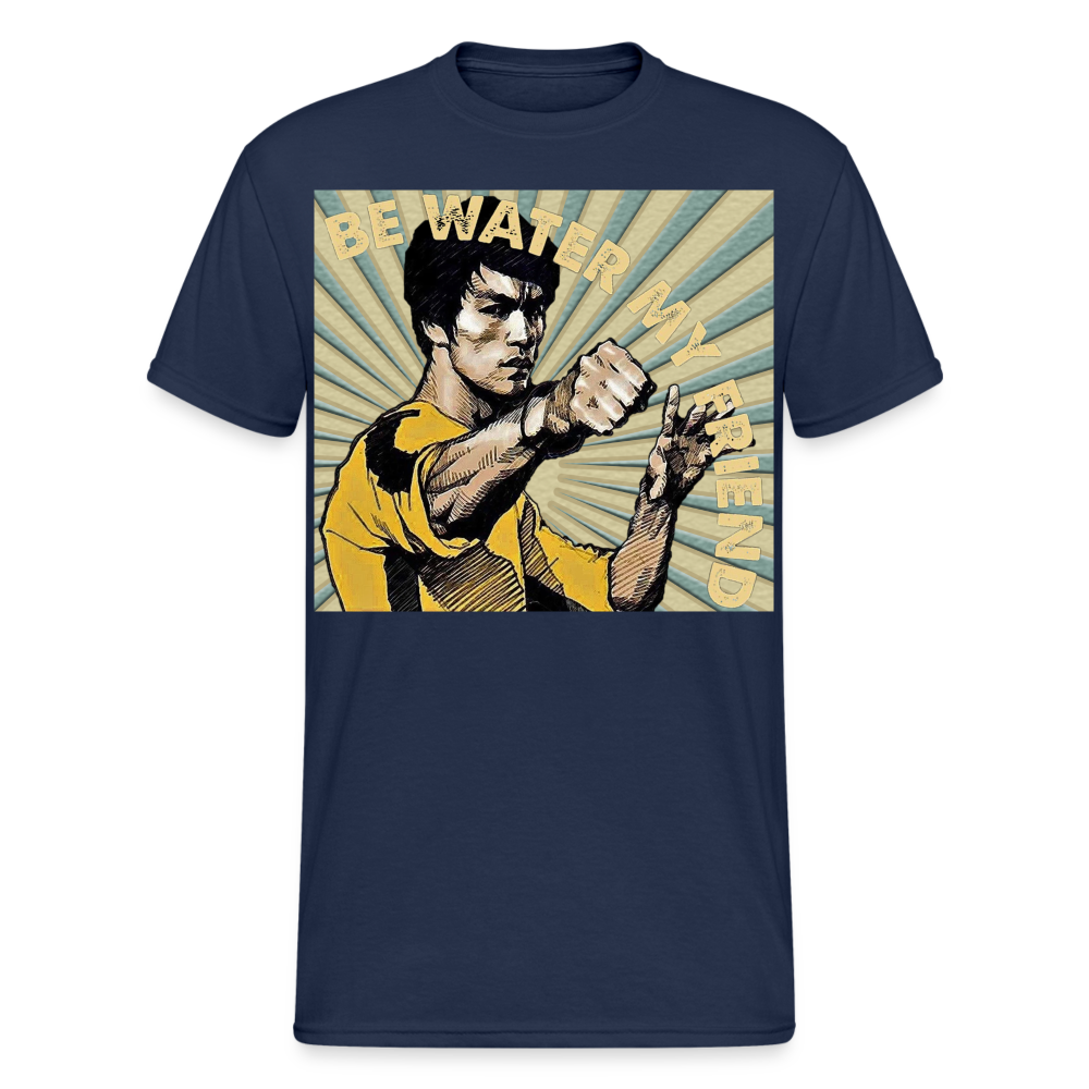 3D-T-Shirt Unisex Streetwear Fashion Kung Fu Super Star Bruce Lee - Navy