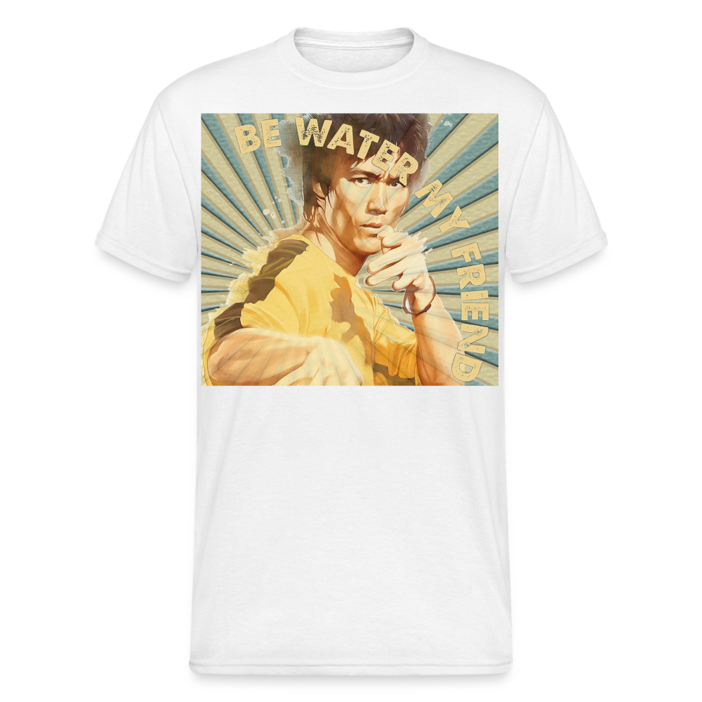 Unisex 3D-T-Shirt Streetwear Fashion Kung Fu Super Star Bruce Lee - weiß