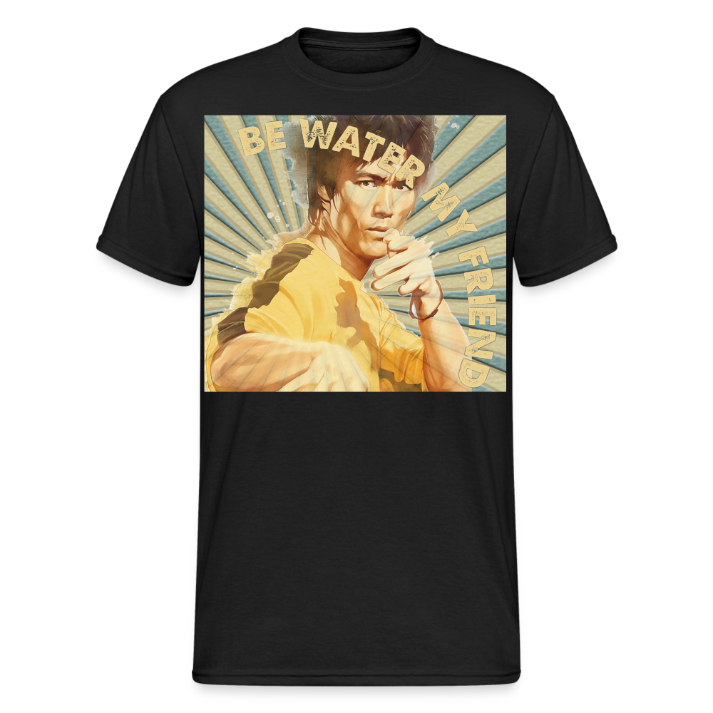 Unisex 3D-T-Shirt Streetwear Fashion Kung Fu Super Star Bruce Lee - Schwarz