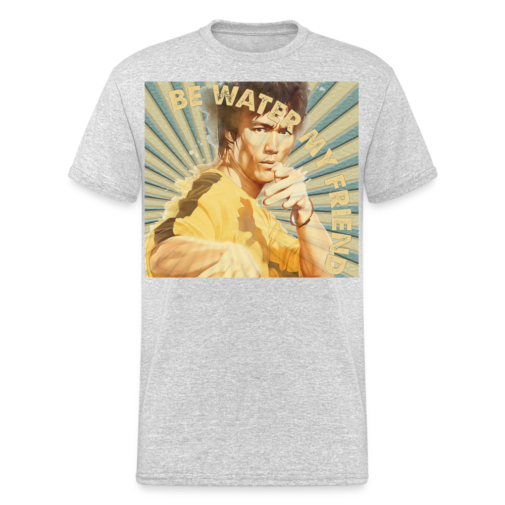 Unisex 3D-T-Shirt Streetwear Fashion Kung Fu Super Star Bruce Lee - Grau meliert