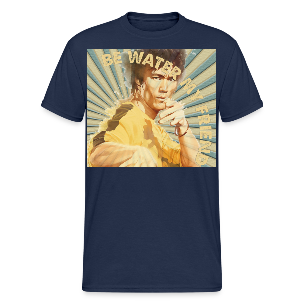 Unisex 3D-T-Shirt Streetwear Fashion Kung Fu Super Star Bruce Lee - Navy