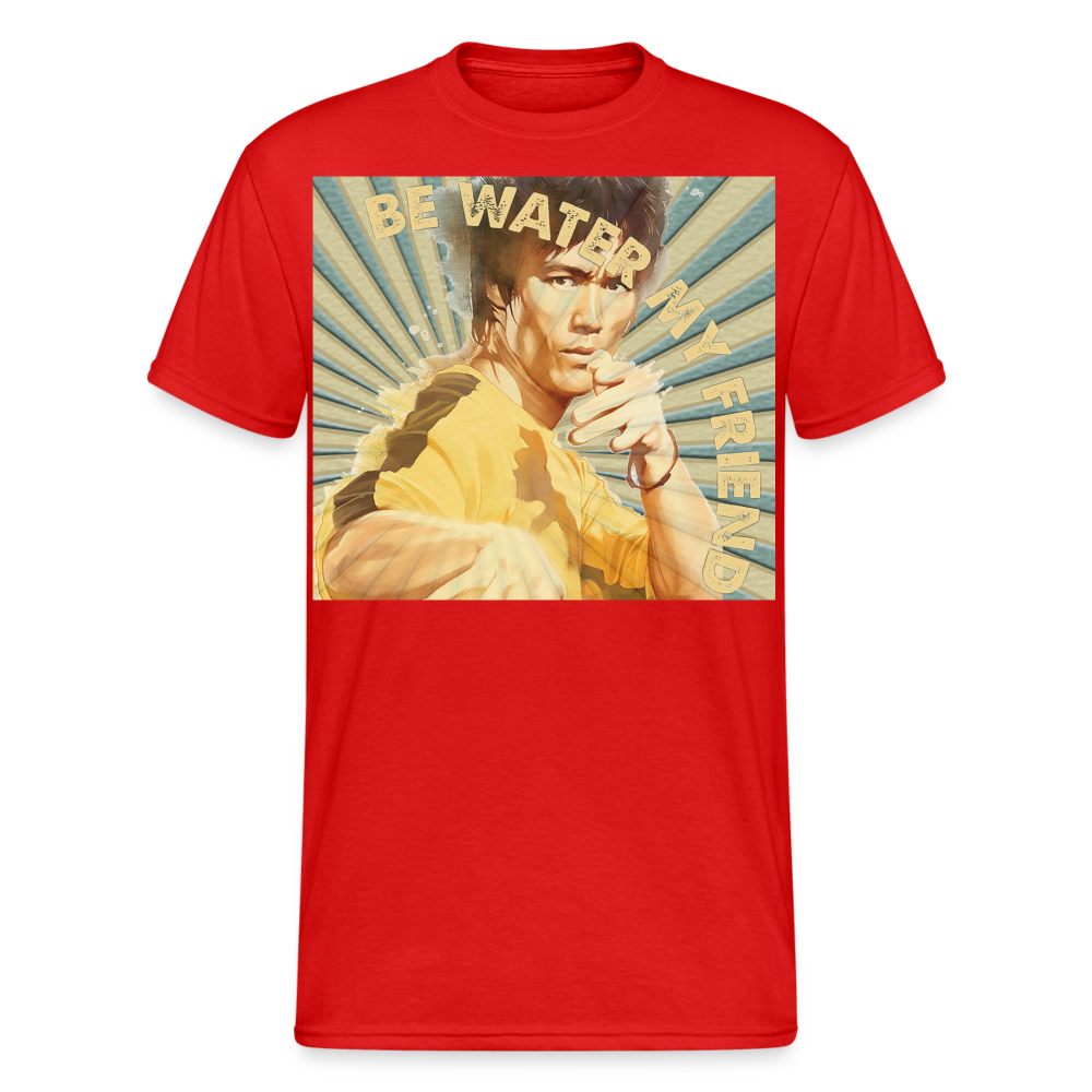 Unisex 3D-T-Shirt Streetwear Fashion Kung Fu Super Star Bruce Lee - Rot