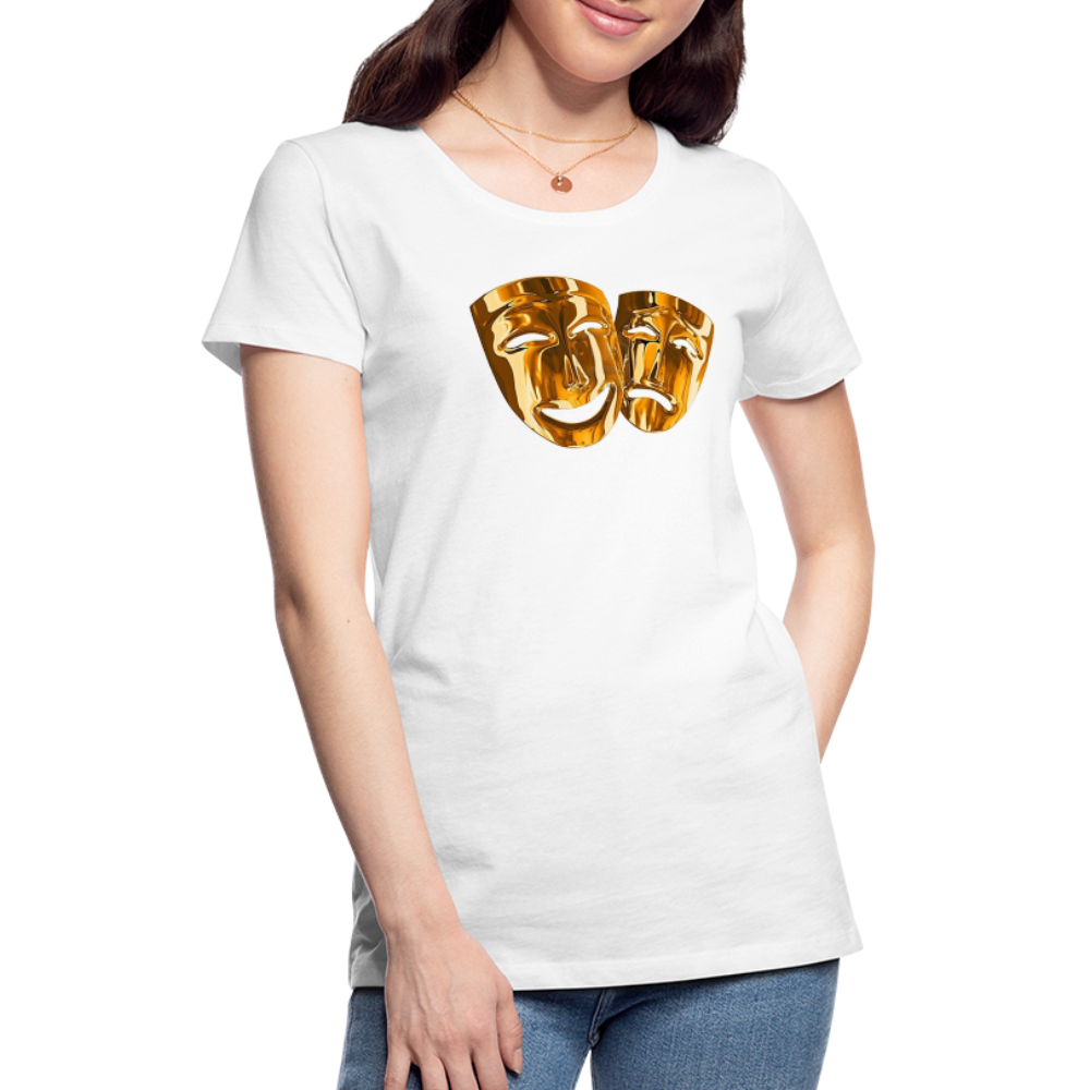 Damen Sommer Top 3D Maske T-Shirt Rundhals Streetwear lockeres Damentop - weiß