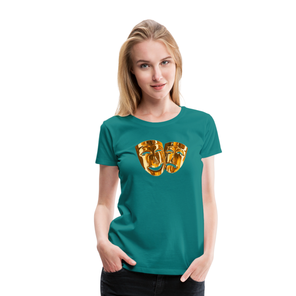 Damen Sommer Top 3D Maske T-Shirt Rundhals Streetwear lockeres Damentop - Divablau