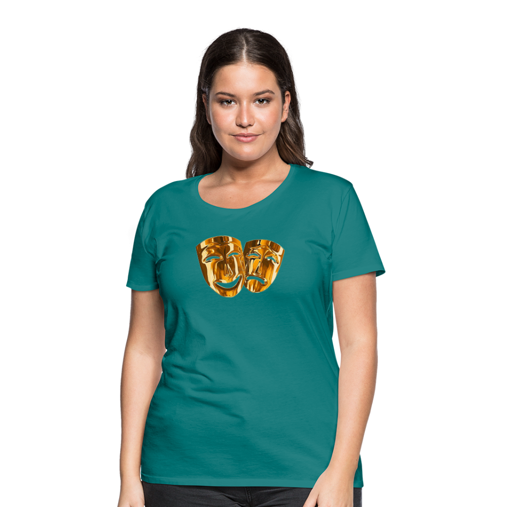 Damen Sommer Top 3D Maske T-Shirt Rundhals Streetwear lockeres Damentop - Divablau