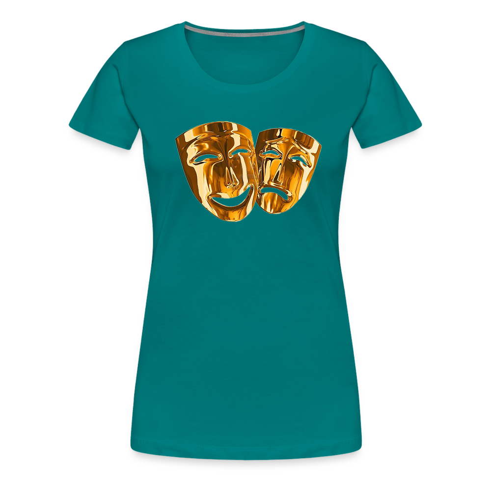 Damen Sommer Top 3D Maske T-Shirt Rundhals Streetwear lockeres Damentop - Divablau