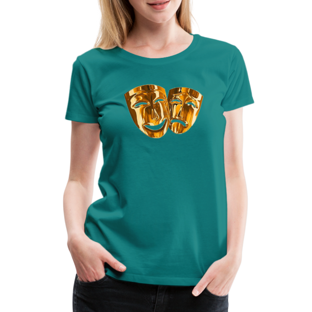 Damen Sommer Top 3D Maske T-Shirt Rundhals Streetwear lockeres Damentop - Divablau