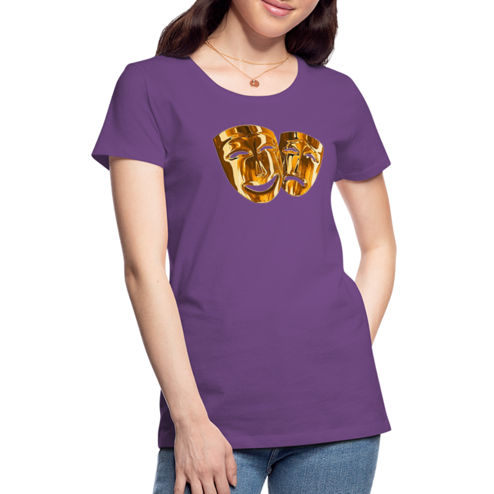 Damen Sommer Top 3D Maske T-Shirt Rundhals Streetwear lockeres Damentop - Lila