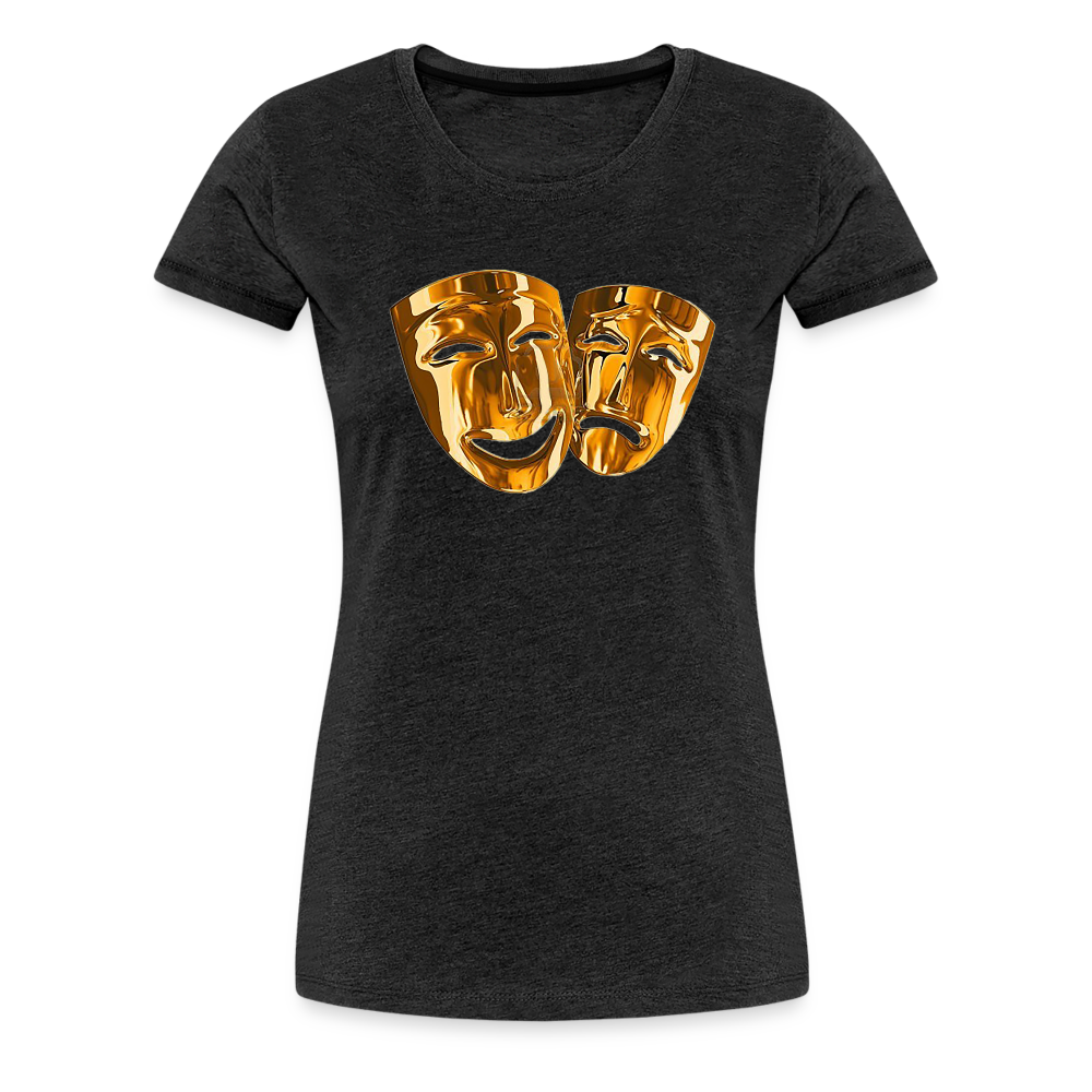 Damen Sommer Top 3D Maske T-Shirt Rundhals Streetwear lockeres Damentop - Anthrazit
