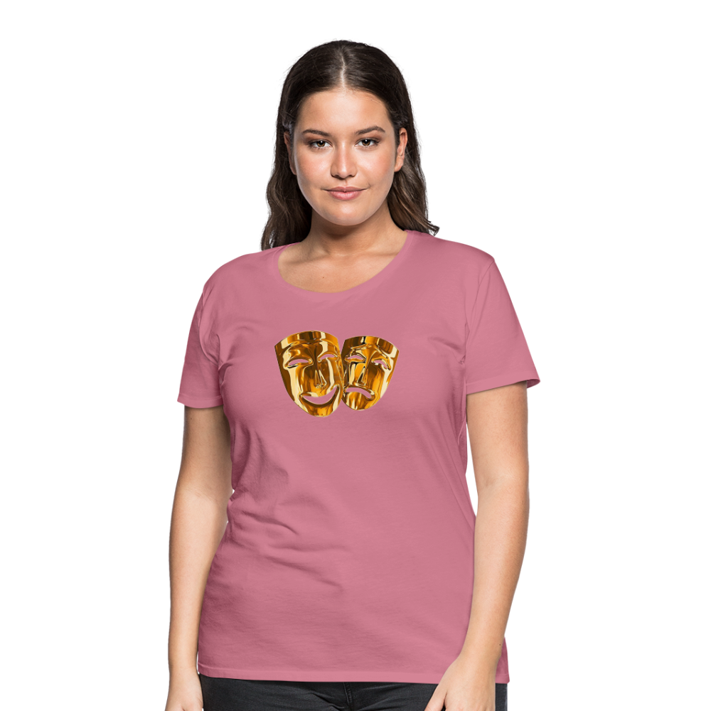 Damen Sommer Top 3D Maske T-Shirt Rundhals Streetwear lockeres Damentop - Malve