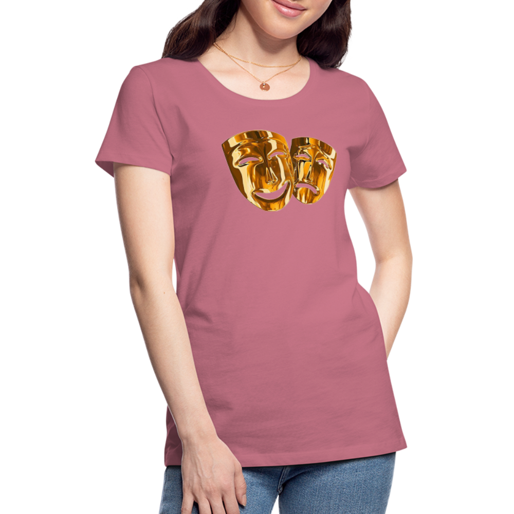 Damen Sommer Top 3D Maske T-Shirt Rundhals Streetwear lockeres Damentop - Malve