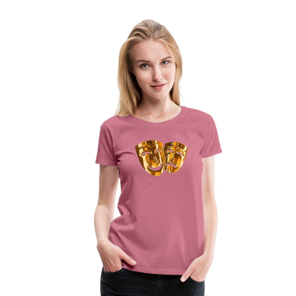 Damen Sommer Top 3D Maske T-Shirt Rundhals Streetwear lockeres Damentop - Malve