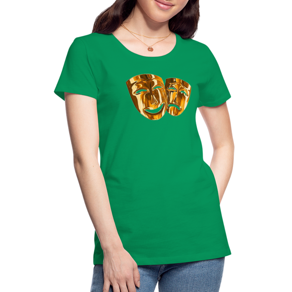 Damen Sommer Top 3D Maske T-Shirt Rundhals Streetwear lockeres Damentop - Kelly Green