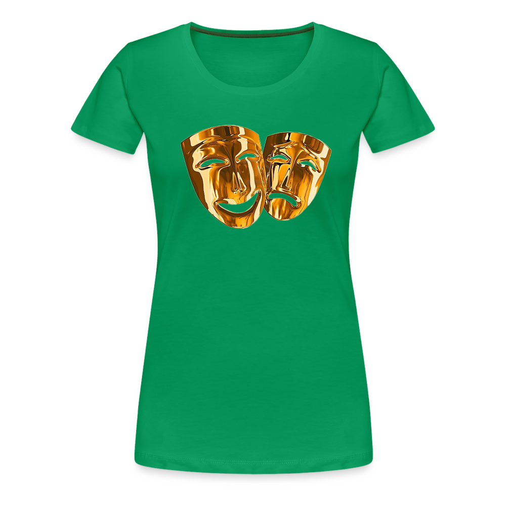 Damen Sommer Top 3D Maske T-Shirt Rundhals Streetwear lockeres Damentop - Kelly Green