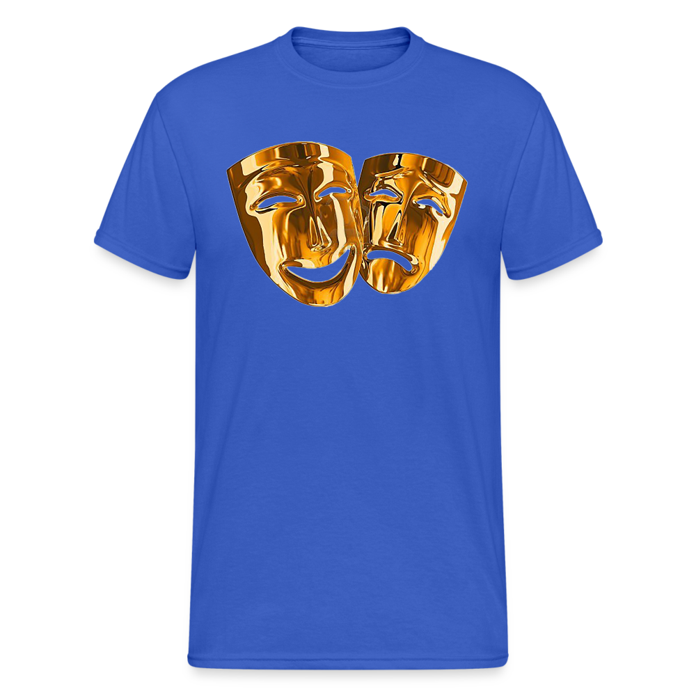 Fashion Herren Maske 3D T-Shirt Rundhals Unisex Men Männer Streetwear - Königsblau