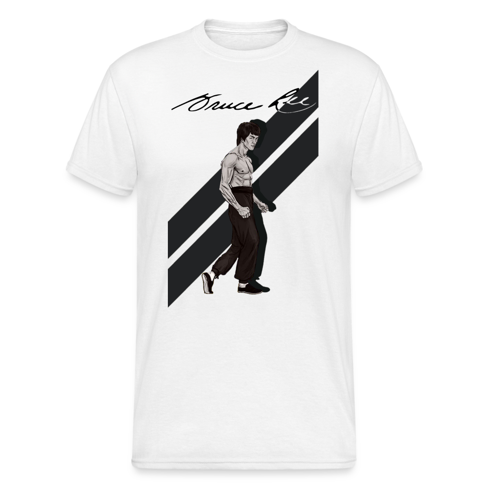 3D-T-Shirt Unisex Streetwear Fashion Kung Fu Super Star Bruce Lee - weiß
