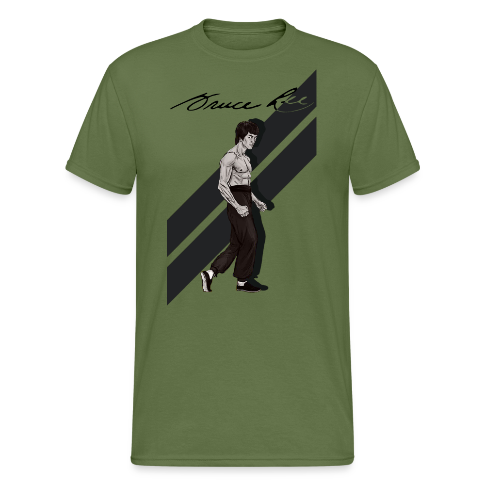 3D-T-Shirt Unisex Streetwear Fashion Kung Fu Super Star Bruce Lee - Militärgrün