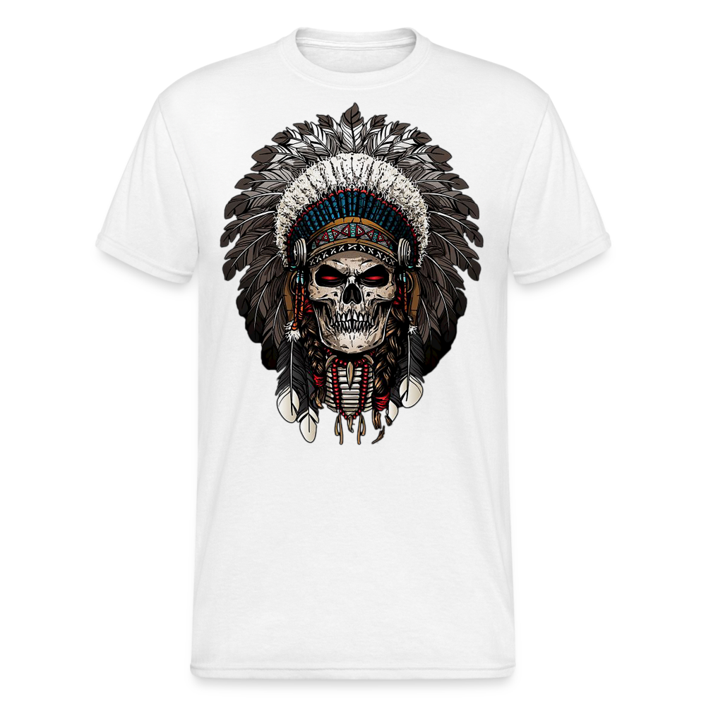 Fashion Herren Horror Skull 3D T-Shirt Rundhals Unisex Sommer Streetwear - weiß