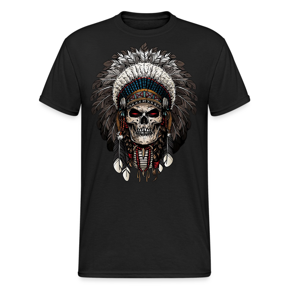Fashion Herren Horror Skull 3D T-Shirt Rundhals Unisex Sommer Streetwear - Schwarz