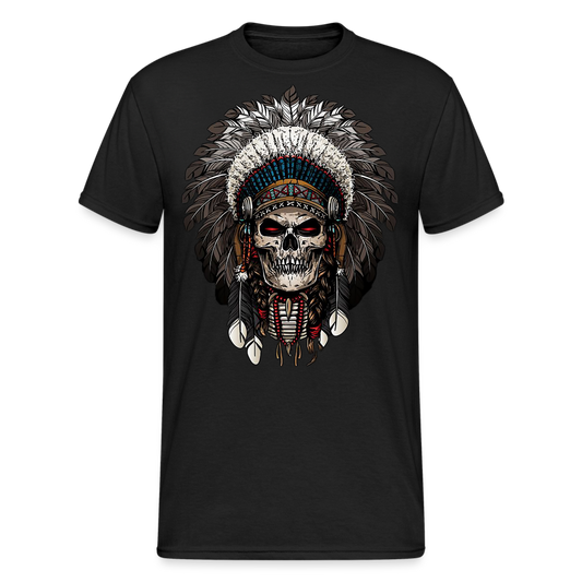 Fashion Herren Horror Skull 3D T-Shirt Rundhals Unisex Sommer Streetwear - Schwarz