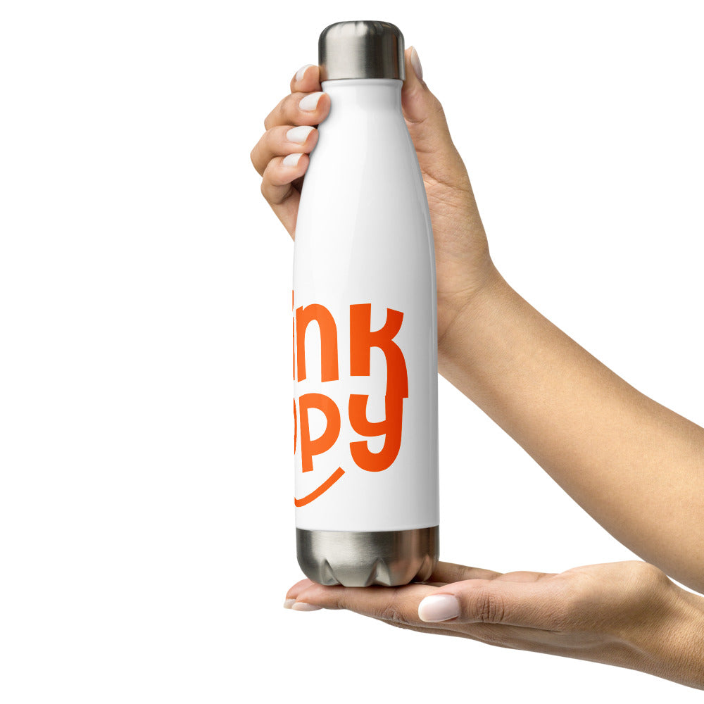 Edelstahl Trinkflasche Think Happy