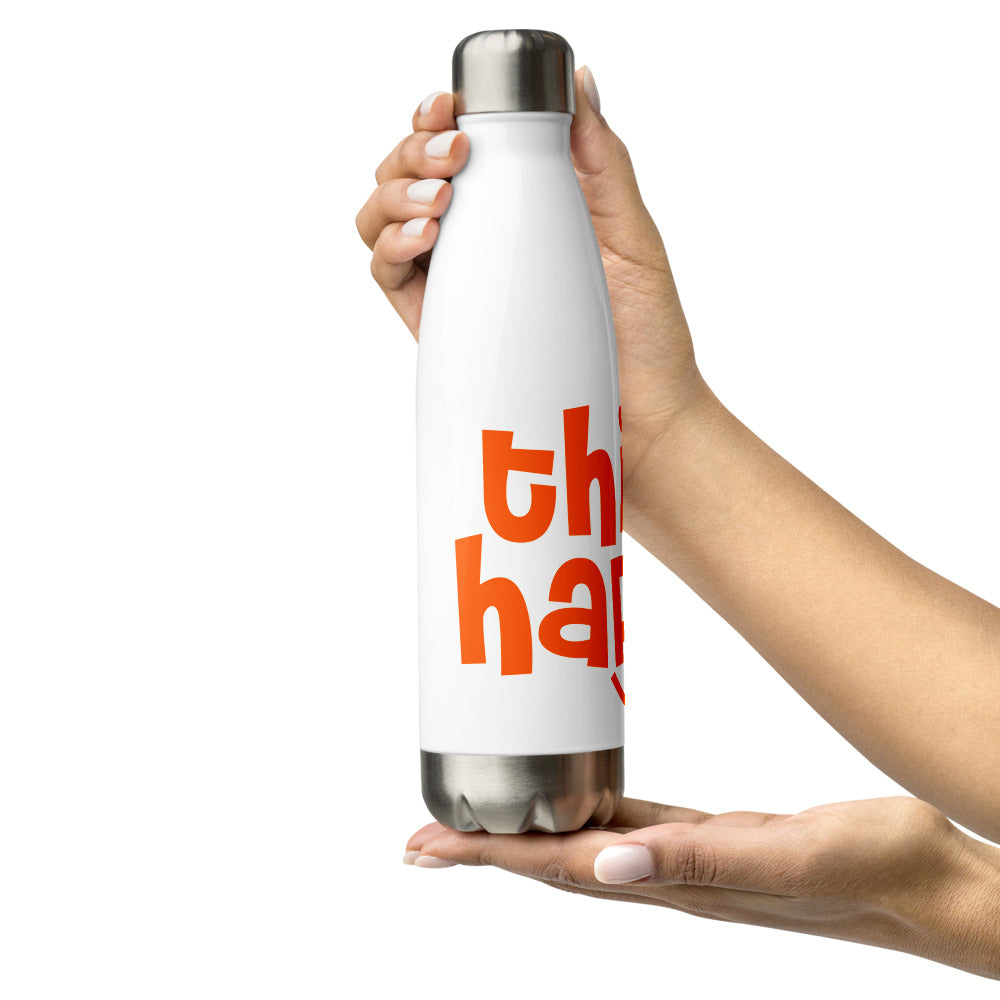 Edelstahl Trinkflasche Think Happy
