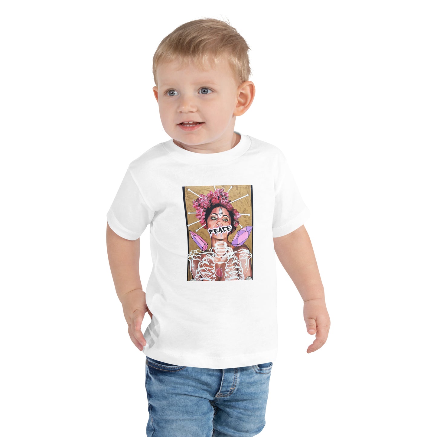 Kurzärmeliges Baby-T-Shirt Peace