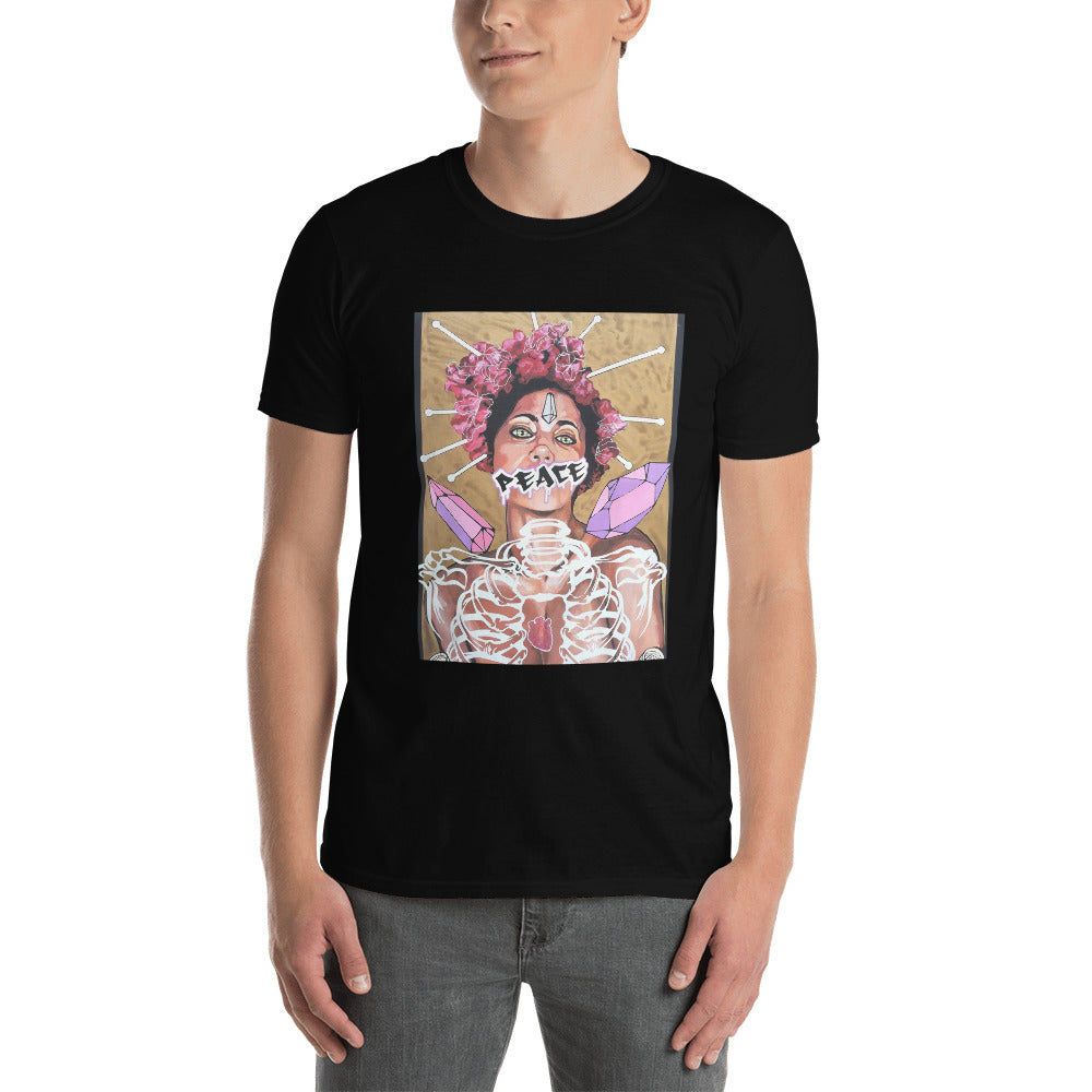 Kurzärmeliges Unisex-T-Shirt Peace