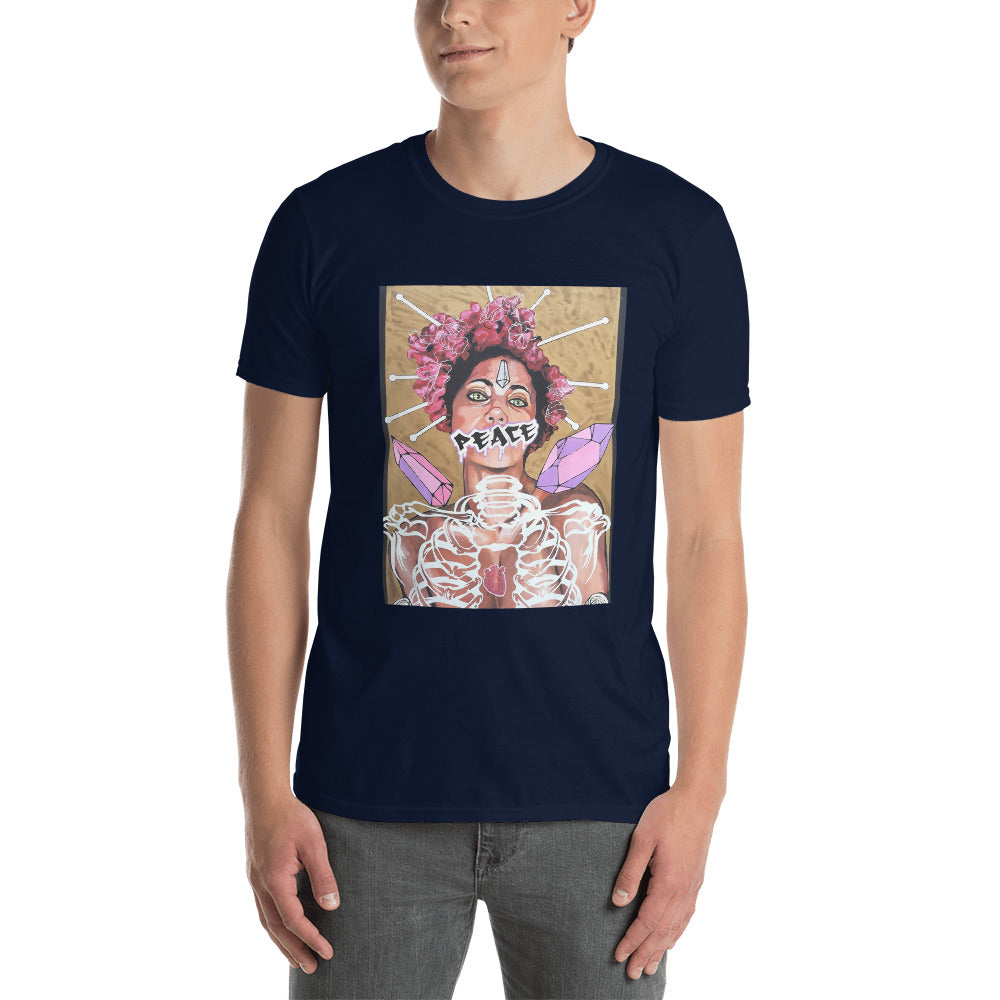 Kurzärmeliges Unisex-T-Shirt Peace