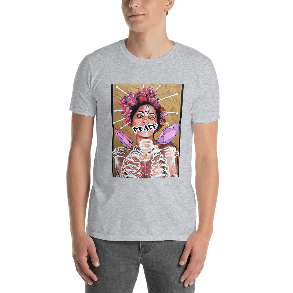 Kurzärmeliges Unisex-T-Shirt Peace