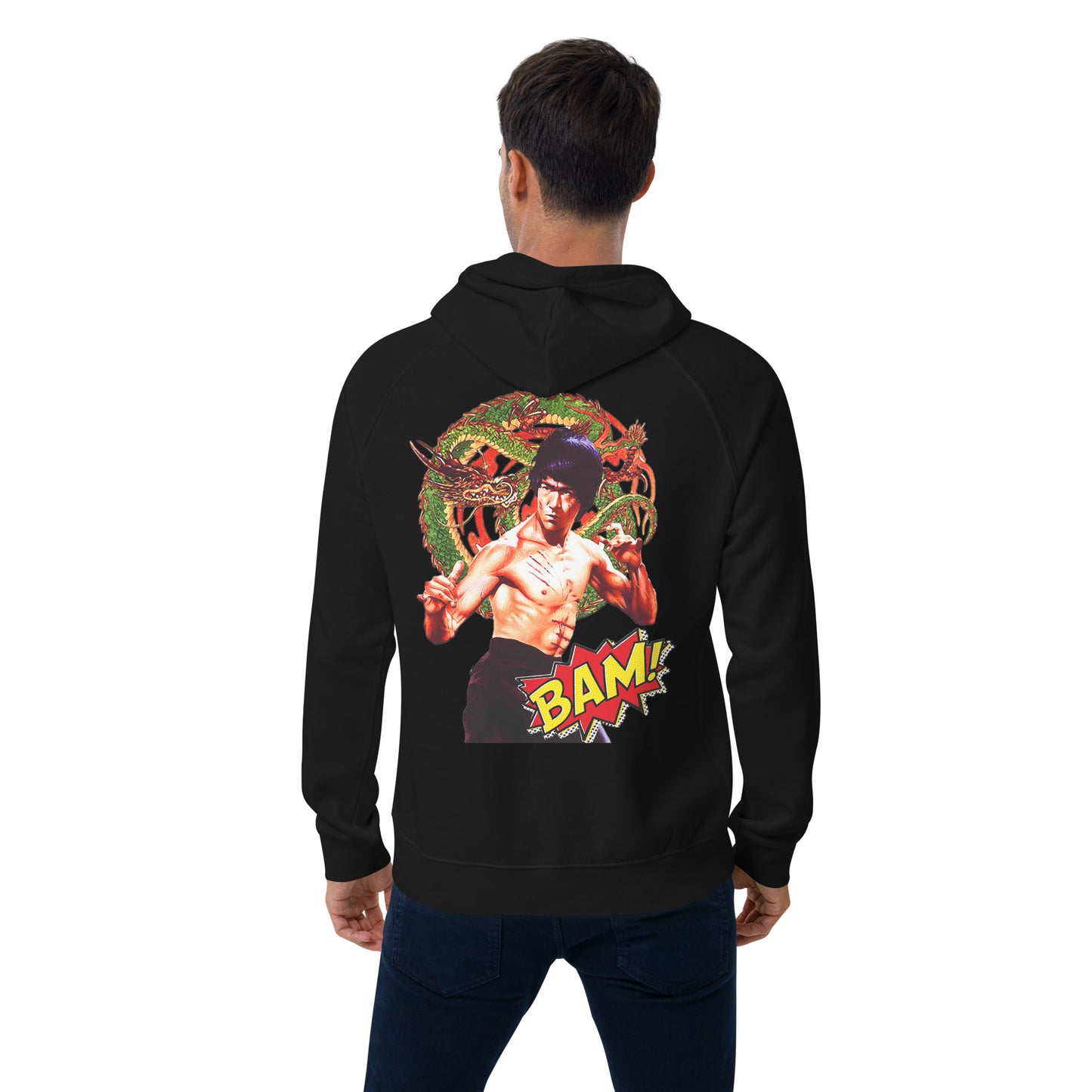 Unisex Bio-Raglan-Hoodie Bruce Lee