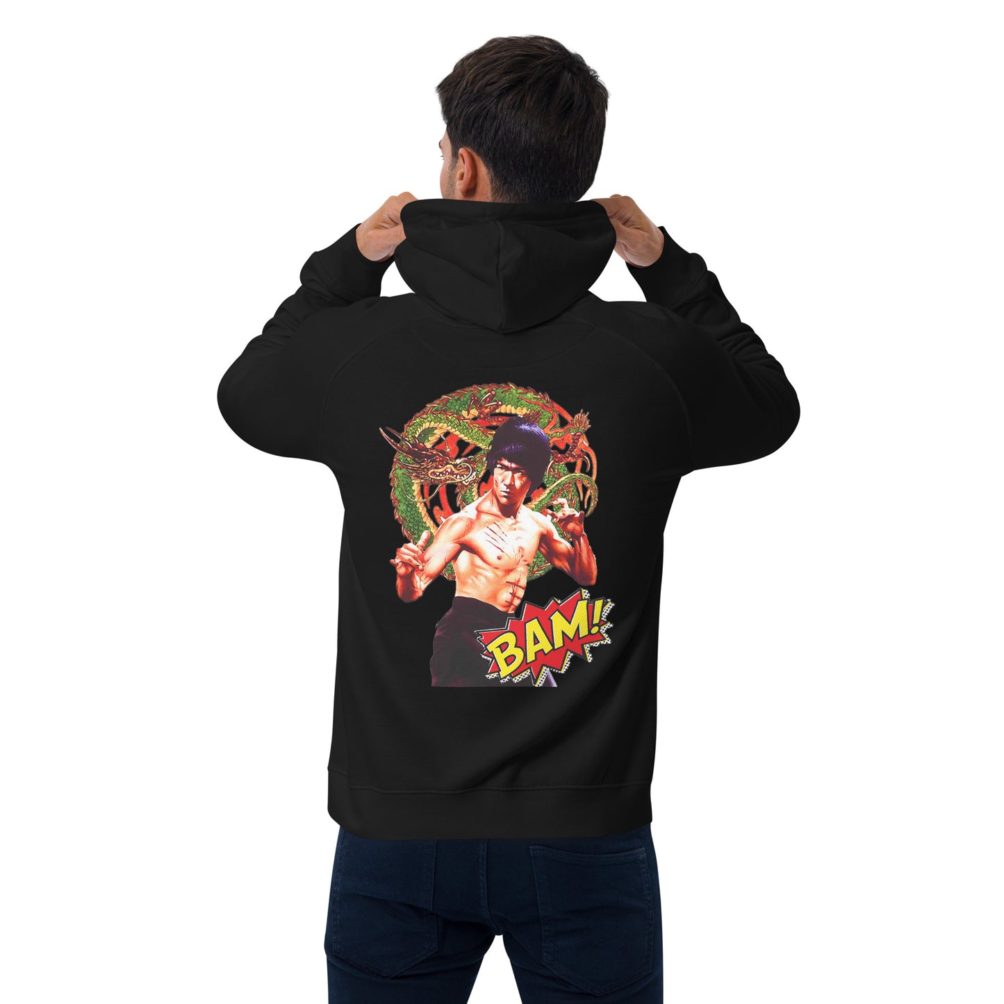 Unisex Bio-Raglan-Hoodie Bruce Lee