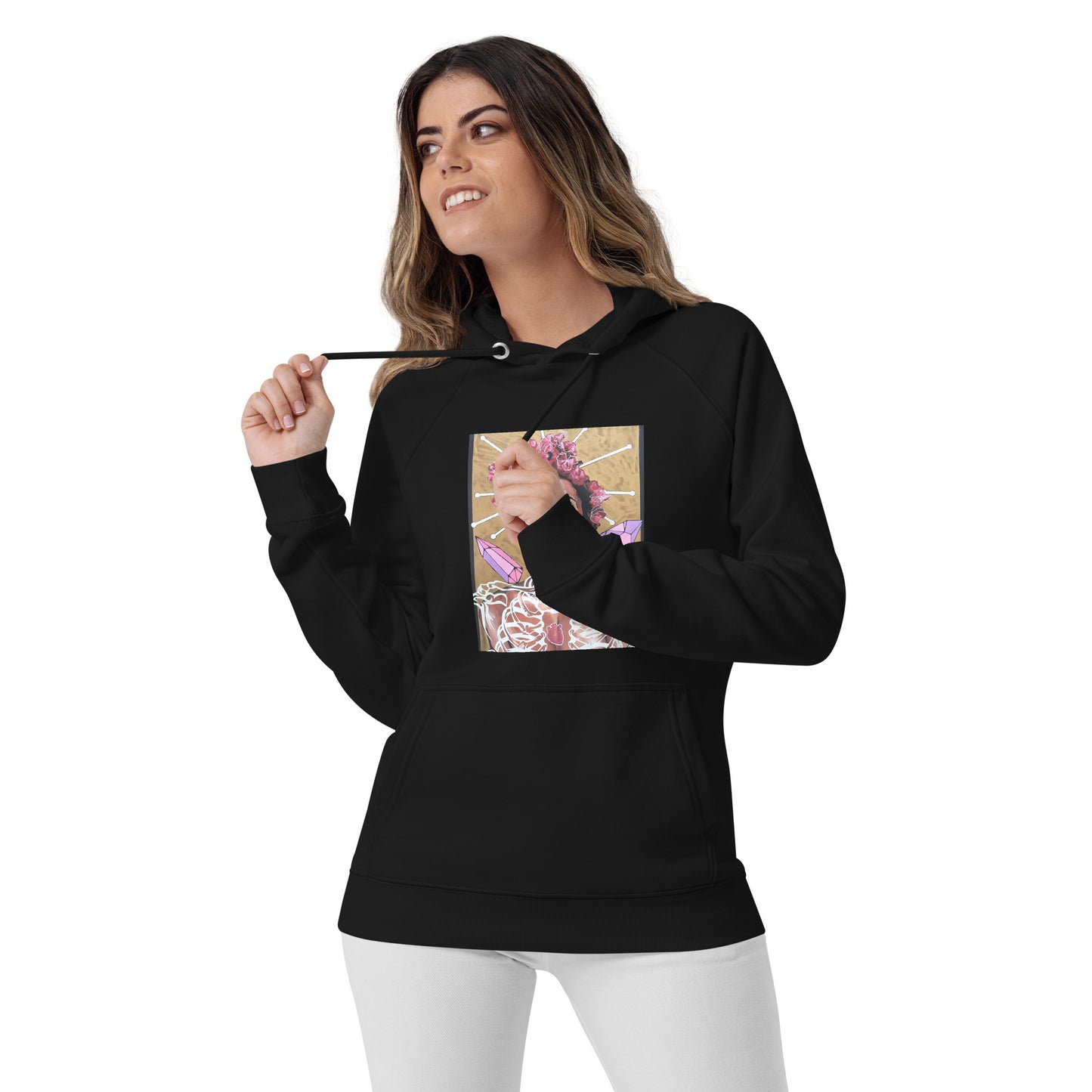 Unisex Bio-Raglan-Hoodie Peace