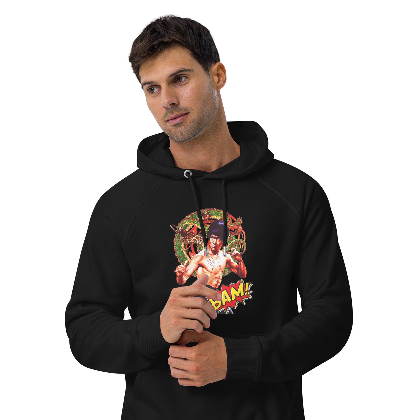 Unisex Bio-Raglan-Hoodie Bruce Lee