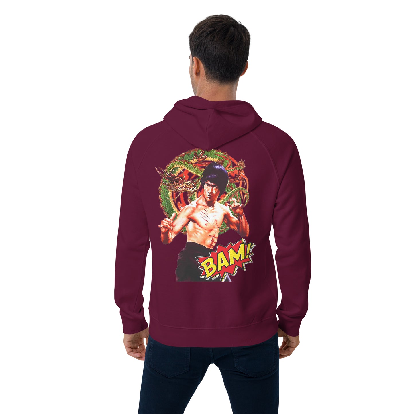Unisex Bio-Raglan-Hoodie Bruce Lee