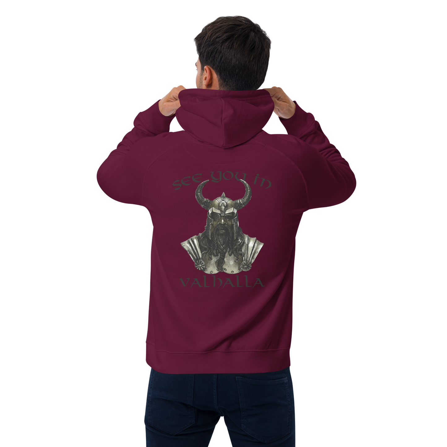 Unisex Bio-Raglan-Hoodie See you in Valhalla