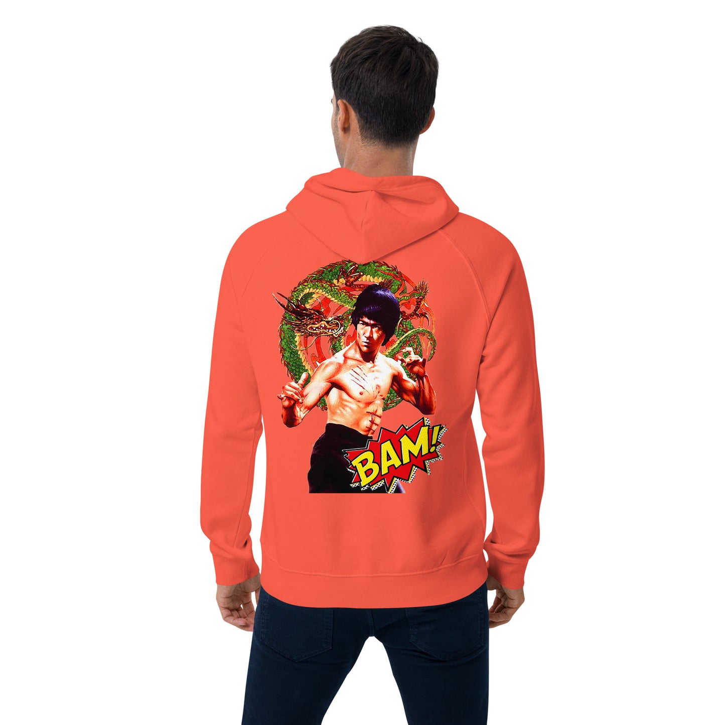 Unisex Bio-Raglan-Hoodie Bruce Lee