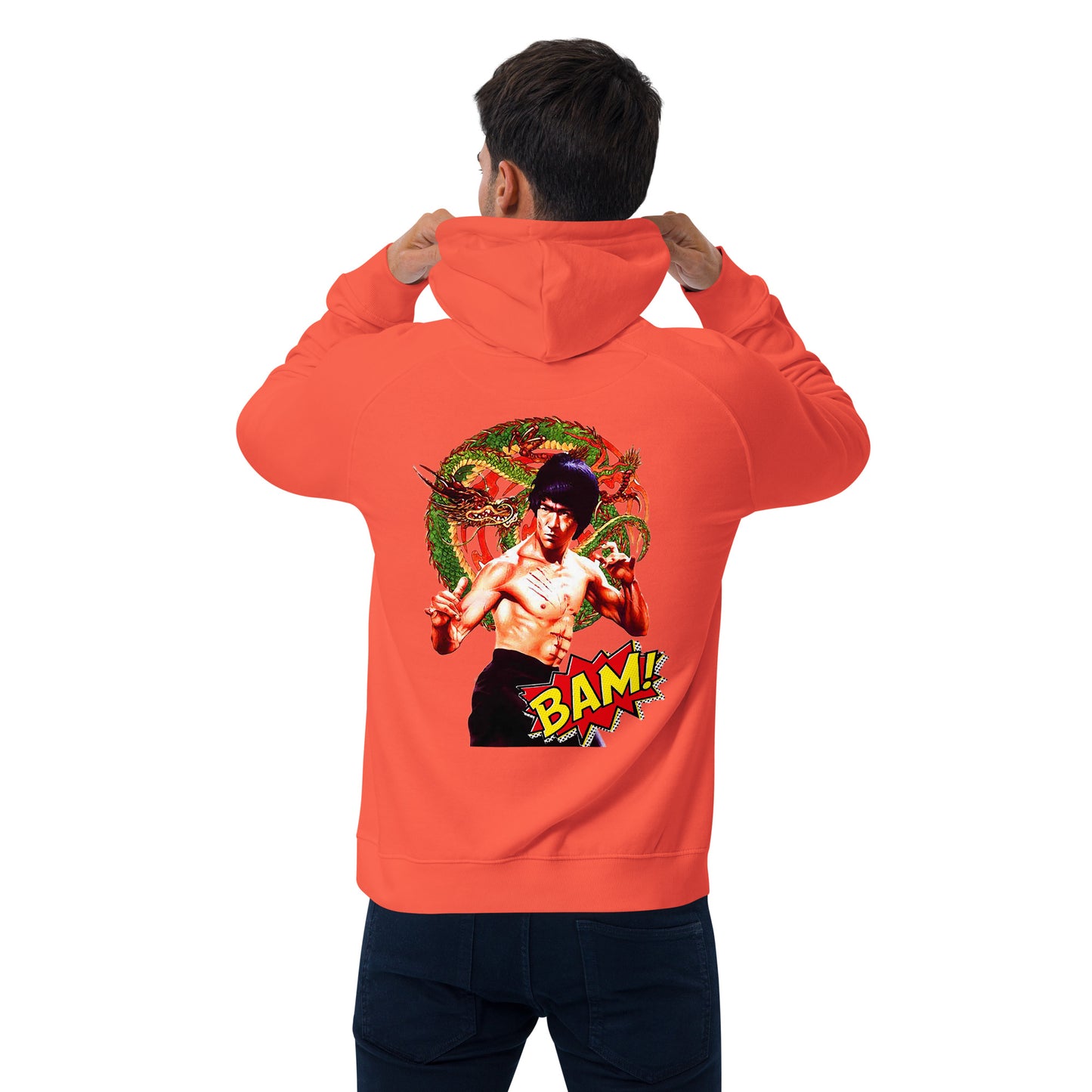 Unisex Bio-Raglan-Hoodie Bruce Lee