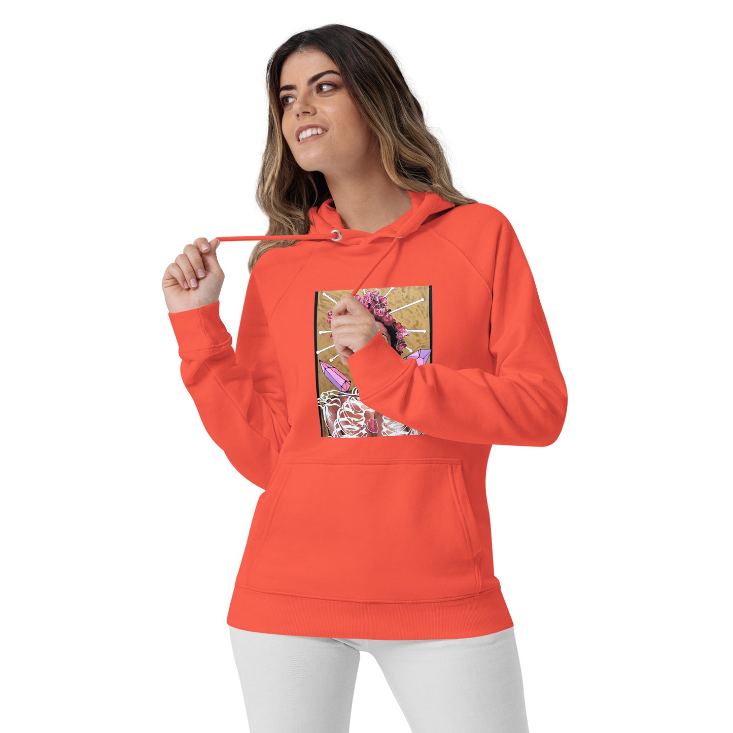 Unisex Bio-Raglan-Hoodie Peace
