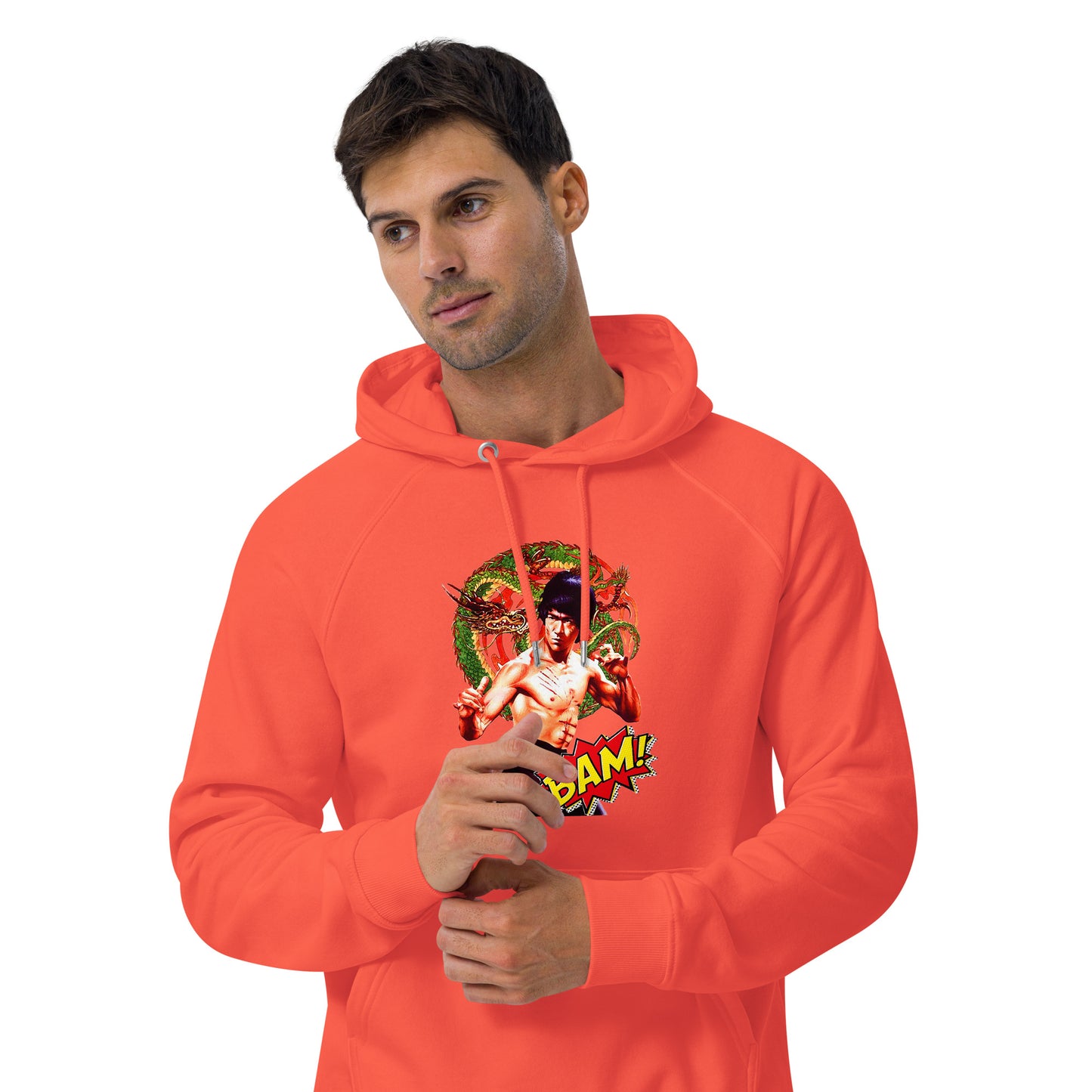 Unisex Bio-Raglan-Hoodie Bruce Lee
